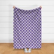 Trotting Maltese and paw prints - purple