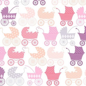 Stroller Chic Muted Pinks - Large