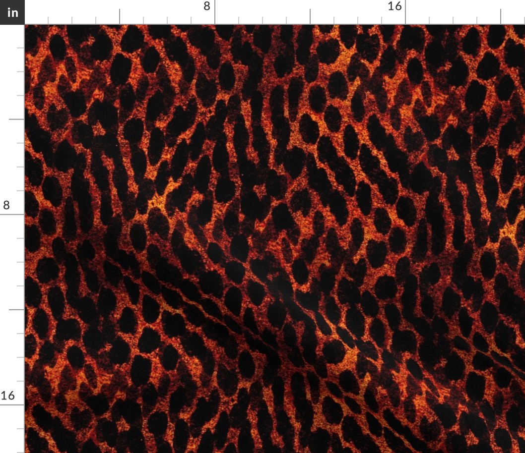 Grunge spots - flaming tiger