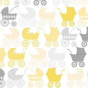 Stroller Chic Yellows & Grays - Large
