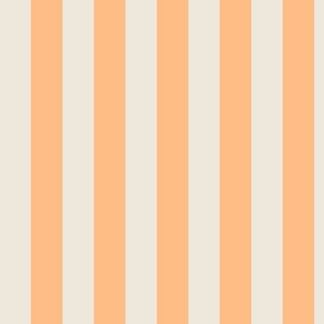 Samantha - 4 inch Stripe - Orange Peach and Cream - #16B - #FFBD86
