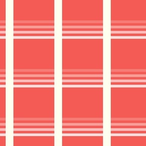 Red ombre lines color block