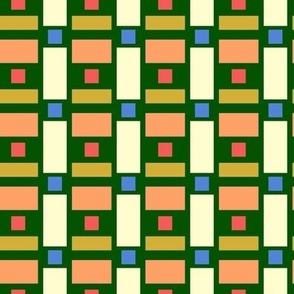 Small Scale Green geometric color block