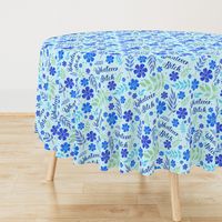 Large Scale Whatever Bitch Funny Adult Sweary Humor Blue Floral