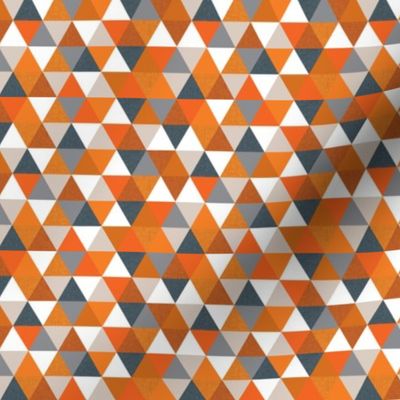 1/2" triangles: slate + orange
