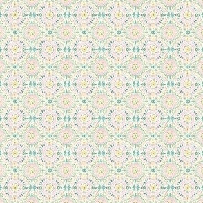 Flower Tile in Spring Green