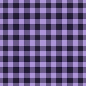 Gingham Pattern - Elderberry and Lavender