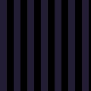 Vertical Awning Stripe Pattern - Elderberry and Black