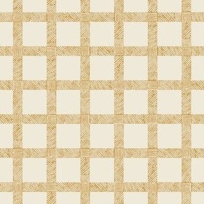 Hatched Gingham for Fall in oak leaf yellow