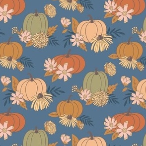 autumn joy flower pumpkin blue