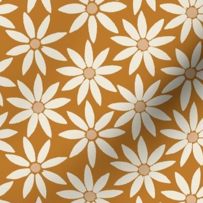 Medium // Sunflower Tile Cream on Rich Golden Oak
