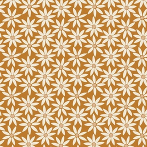 Medium // Sunflower Tile Cream on Rich Golden Oak
