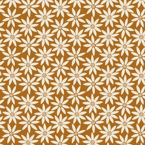 Medium // Sunflower Tile on Dark Terracotta