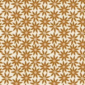 Medium // Sunflower Tile Dark terracotta on Cream