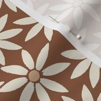 Medium // Sunflower Tile on Mahogany Brown