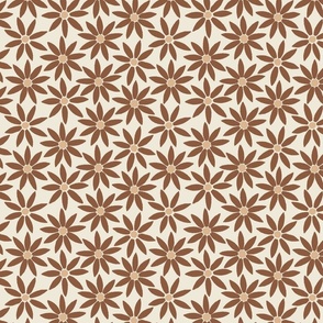 Medium // Sunflower Tile in Mahogany Brown