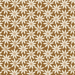 Medium // Sunflower Tile on Rich fall Brown