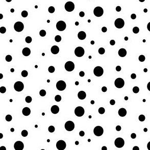 Black on white Dalmatian spots.