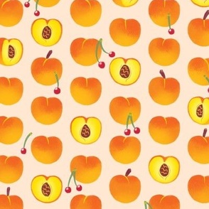 Peaches n' Cherries n' Cream Polka Dots