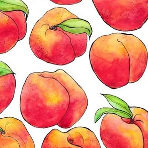 Millions of Peaches on White