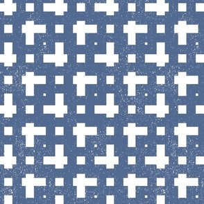 Blue abstract cross