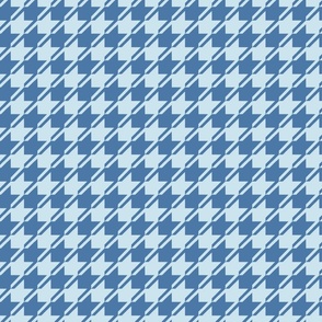 two-tone houndstooth in sky blue on light blue | large