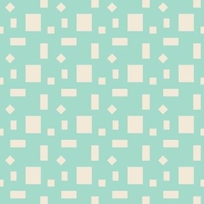 Mint geometric color block