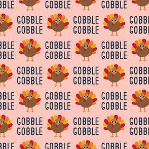 Gobble Gobble - Thanksgiving Turkey - pink - LAD21