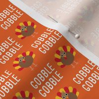 Gobble Gobble - Thanksgiving Turkey - orange - LAD21