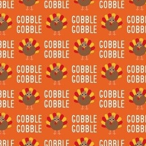 Gobble Gobble - Thanksgiving Turkey - orange - LAD21