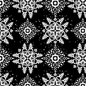 Midnight Skull Snowflakes