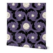 Halloween Bat Moon Purple Large