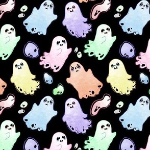 Pastel Multi-color Ghosts small scale