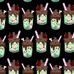 Spooky Mint Choc Chip Shakes on Black small scale