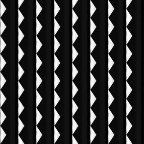 Black and White Half Diamond Stripe © Gingezel™ 2012