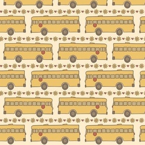 School Buses & Flowers  (Small Scale)