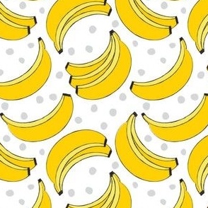 geometric bananas with grey dots