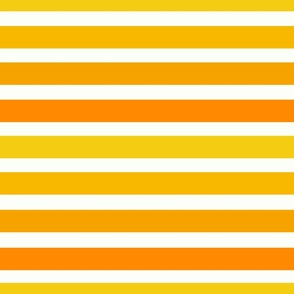 Large Scale Stripes on Ivory Yellow Gold Orange Safari Sunset or Halloween
