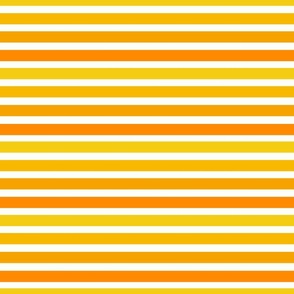 Medium Scale Stripes on Ivory Yellow Gold Orange Safari Sunset or Halloween