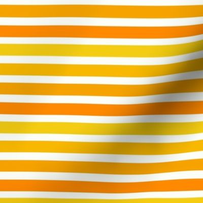 Small Scale Stripes on Ivory Yellow Gold Orange Safari Sunset or Halloween