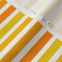 Small Scale Stripes on Ivory Yellow Gold Orange Safari Sunset or Halloween
