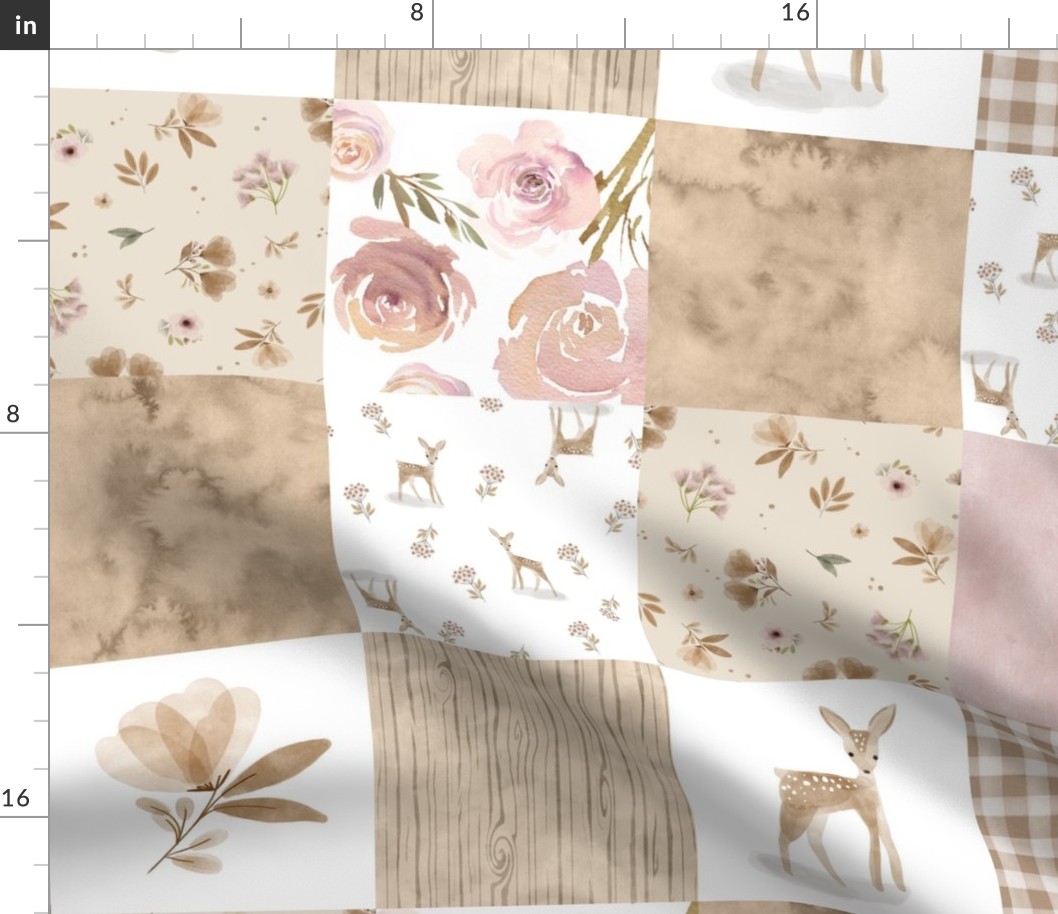 Woodsy Fawn Quilt - Woodrose