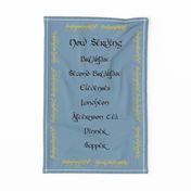 LOTR - meal tea towel - blue