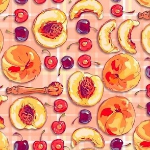 Pie Bakin’ Day Small | Peaches + Cherries | Peach