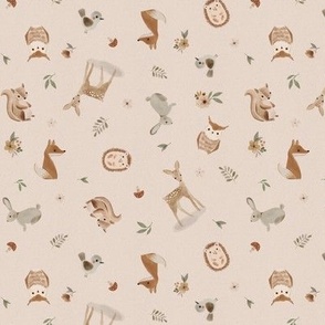 Small forest Friends- beige