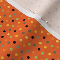 Spooky Garden Confetti Dots on Orange