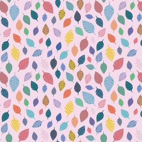 Stripes Leaves | on Pink I M size | Tropical Jungle Leaves - Carnival - Collection