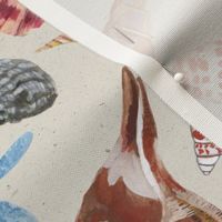 Seashell Treasures Tea Towel