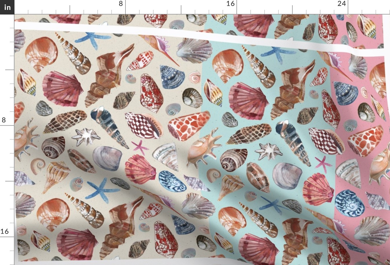 Seashell Treasures Tea Towel