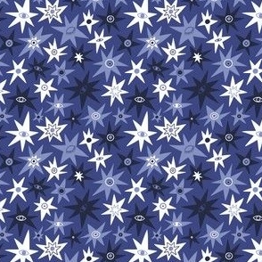 Stars and eyes. Space pattern